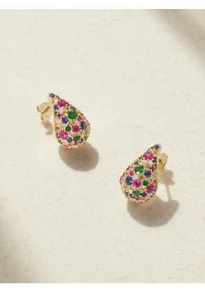 Roxanne First - Happy Tears 14-karat Gold Sapphire Earrings - Multi - One size