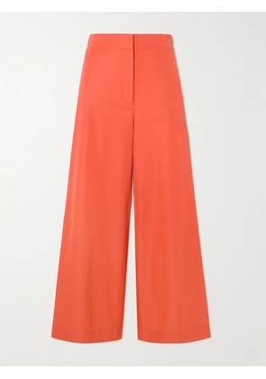 Joseph - Thurlow Silk And Cotton-blend Wide-leg Pants - Orange - FR 34,FR 36,FR 38,FR 40,FR 42,FR 44