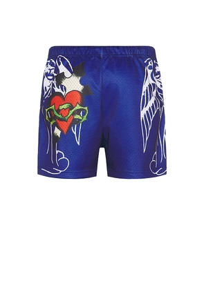 Ed Hardy Cross Snake Mesh Short in Blue. Size L. Also in M.