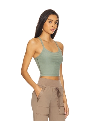 Beyond Yoga Space Dye Slim Racerback Cropped Tank Top in Sage. Size L. Also in XL, XS.