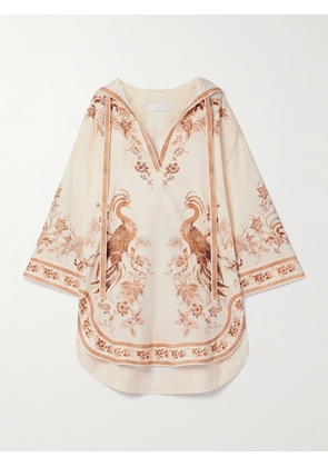 Zimmermann - Ascension Hooded Printed Cotton Mini Dress - Multi - 00,0,1,2,3,4