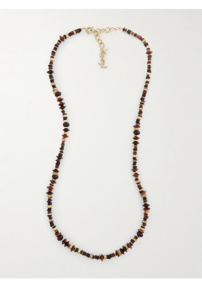 SAINT LAURENT - Loulou Gold-tone Shell Necklace - Multi - M