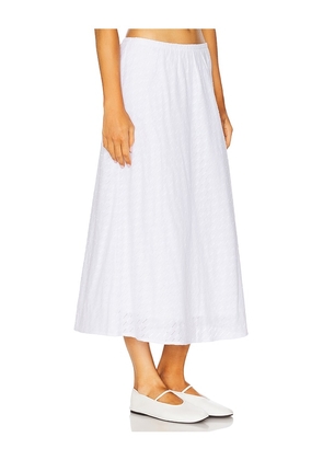 LNA Waialea Eyelet Skirt in White. Size L. Also in M, S, XL, XS.