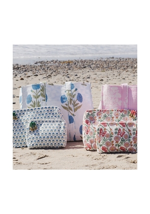 Pink Chicken Large Quilted Pouch in Pink.