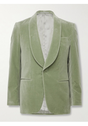 Kingsman - Slim-Fit Shawl-Collar Cotton-Velvet Tuxedo Jacket - Men - Green - IT 46