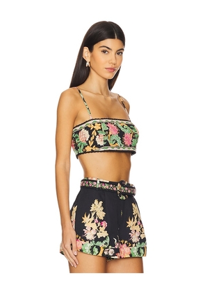 HEMANT AND NANDITA Beaded Bralette in Green. Size XL. Also in L, M, S, XS, XXS.