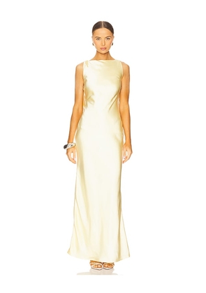 Runaway The Label Adair Maxi Dress in Lemon. Size L. Also in M, S, XL, XS.