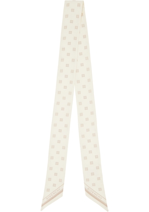 Givenchy Off-White & Beige 4G Bandeau Silk Scarf