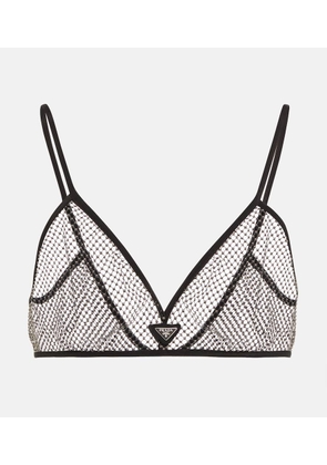 Prada Logo embellished bralette