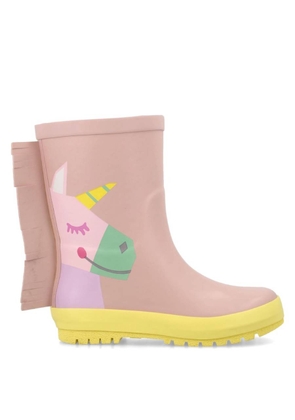 Stella Mccartney Kids Pink Unicorn Rain Boots