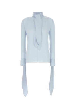 Givenchy Pastel Light Blue Silk Blouse