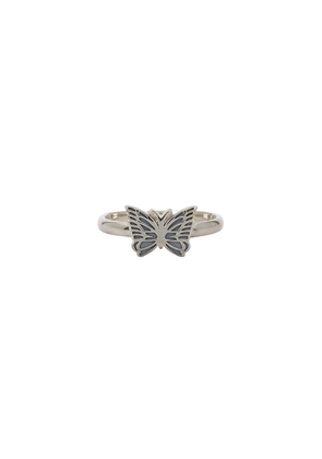 Needles 925 Silver Ring In Papillon in Papillon - Metallic Silver. Size 17 (also in 21).