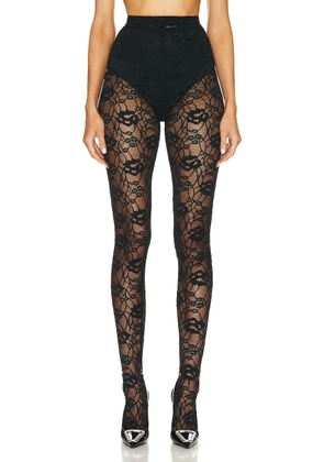Saint Laurent Lace Legging in Noir - Black. Size 40 (also in ).