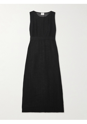 Le Kasha - Antalya Organic Linen-gauze Coverup - Black - S/M,M/L