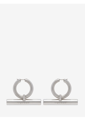 ALEXANDER MCQUEEN - T-Bar Hoop Earrings - Item 809393J161N0926