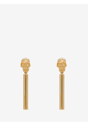 ALEXANDER MCQUEEN - Skull Bar Earrings - Item 809384J161G0935