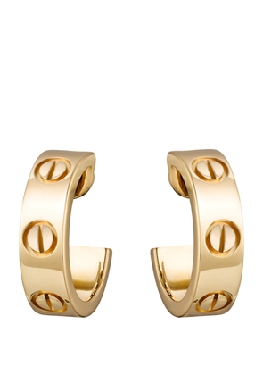 Cartier Yellow Gold Love Hoop Earrings