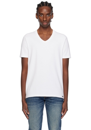 TOM FORD White V-Neck T-Shirt