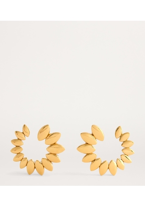 Netali Nissim Yellow Gold Navette Hoop Earrings