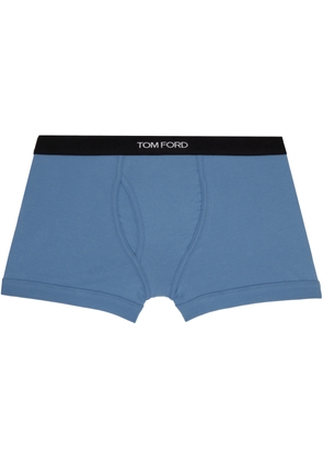 TOM FORD Blue Cotton Boxer Briefs