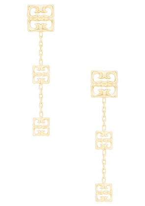 Givenchy 4G Liquid Pendant Earrings in Golden Yellow - Metallic Gold. Size all.
