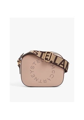 Womens Stella Mccartney Logo Mini Vegan-Leather Cross-Body Bag