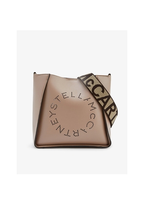 Womens Stella Mccartney Circle Logo Faux-Leather Cross-Body Tote Bag