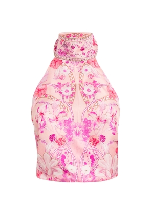 Camilla Silk Halterneck Top
