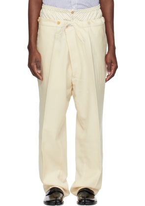Maison Margiela Off-White Layered Trousers