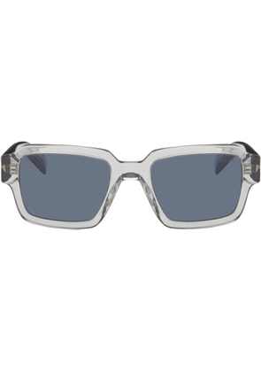 Prada Eyewear Gray 'Prada' Logo Sunglasses
