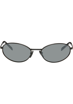 Prada Eyewear Black 'Prada' Logo Sunglasses