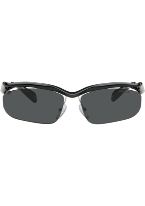 Prada Eyewear Black Twisted Frame Sunglasses