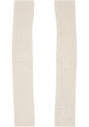 Rick Owens Off-White Hollywood Rasato Knit Arm Warmers