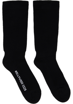 Rick Owens Black Hollywood Knee High Socks