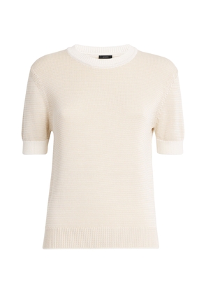 Joseph Cotton Micro-Stripe Knitted T-Shirt