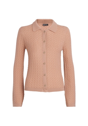 Colombo Cashmere Open-Work Cardigan