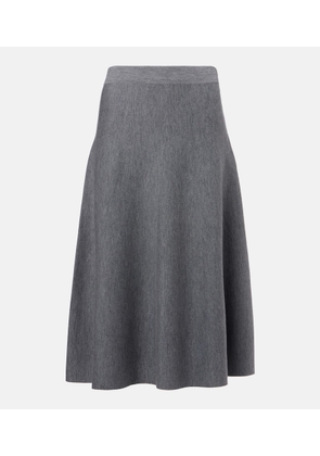 Jardin des Orangers Wool high-rise midi skirt