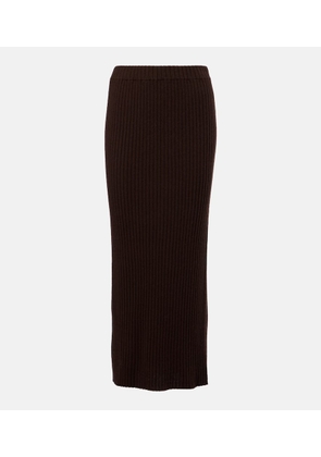 Jardin des Orangers Ribbed-knit cashmere maxi skirt