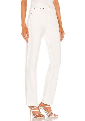 AGOLDE Lana Straight Jeans in White. Size 33. Also in 32, 34.