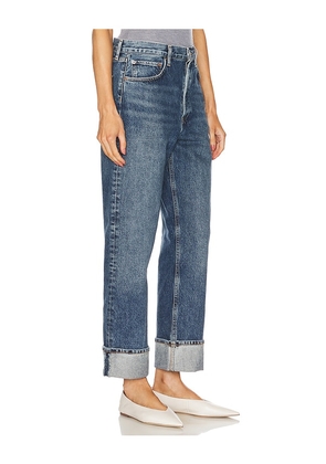 AGOLDE Fran Straight Leg Jeans in Blue. Size 24. Also in 25, 27, 28, 29, 30, 32.