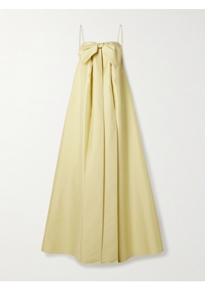 BERNADETTE - Estelle Bow-embellished Taffeta Gown - Yellow - FR 34,FR 36,FR 38,FR 40,FR 42,FR 44