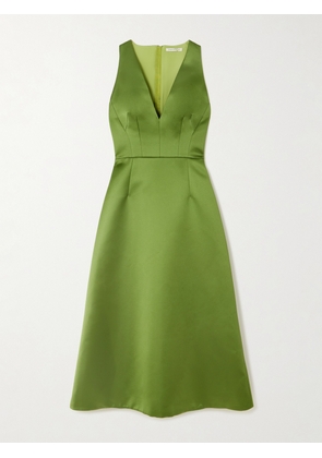 Emilia Wickstead - Adonica Cutout Duchesse-satin Maxi Dress - Green - UK 4,UK 6,UK 8,UK 10,UK 12,UK 14,UK 16,UK 18