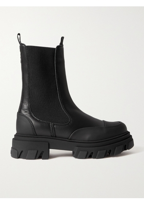 GANNI - + Net Sustain Paneled Recycled-leather Chelsea Boots - Black - IT35,IT36,IT37,IT38,IT39,IT40,IT41,IT42