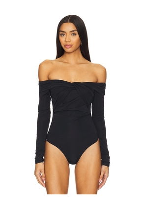 superdown Jillian Bodysuit in Black. Size S. Also in L, M, XL, XS, XXS.