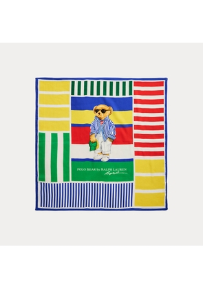 Polo Bear Striped Square Scarf