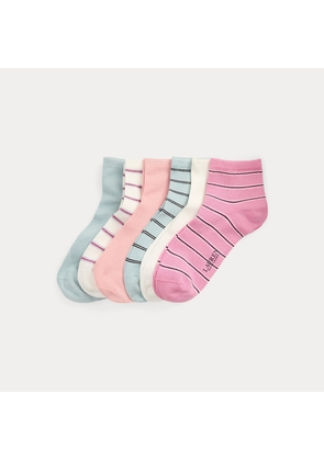 Striped & Knit Quarter-Top Sock 6-Pack