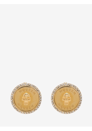 ALEXANDER MCQUEEN - Sovereign Skull Earrings - Item 806997J160G4135