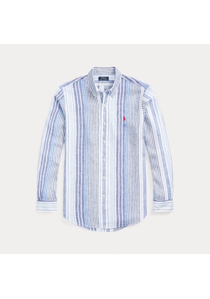 Classic Fit Striped Linen Shirt