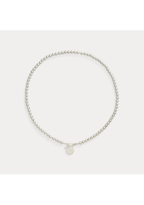 Sterling Silver Beaded Padlock Necklace