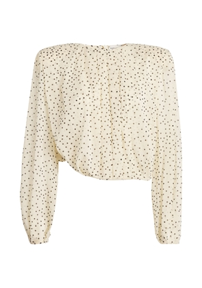 Magda Butrym Silk Polka-Dot Blouse